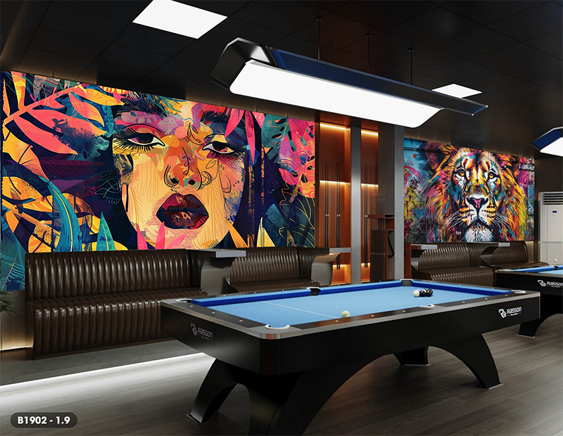  Tranh Dán Tường Quán BiDa 8D 16D - B1902 