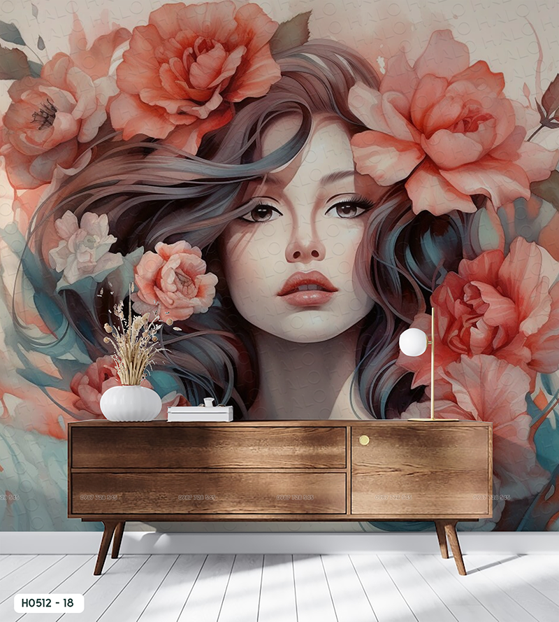  Tranh Dán Tường Vẻ Đẹp Kiêu Sa 8D 16D - G2301 