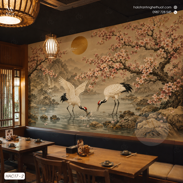 Tranh Dán Tường Chim Hạc - HAC17 - 2 