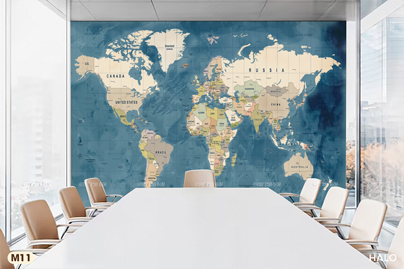  Tranh Dán Tường Bản Đồ 8D 16D - M11 