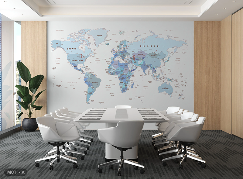  Tranh Dán Tường Bản Đồ 8D 16D - M01 