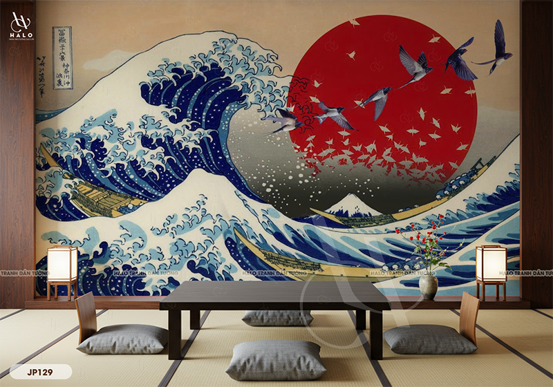  Tranh Dán Tường Nhà Hàng Nhật Bản Cổ Điển - JP129 
