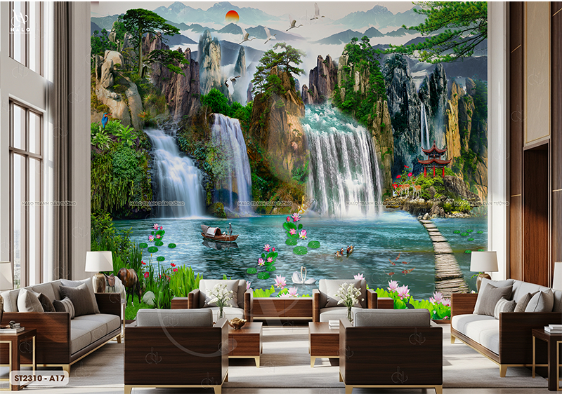  Tranh Dán Tường Sơn Thủy 8D 16D - ST2310 