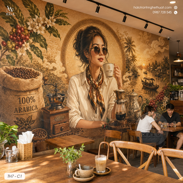  Tranh Dán Tường Quán Cà Phê - TH7 - C1 