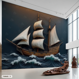  Tranh Dán Tường Thuận Buồm Xuôi Gió  8D 16D - PC030625 