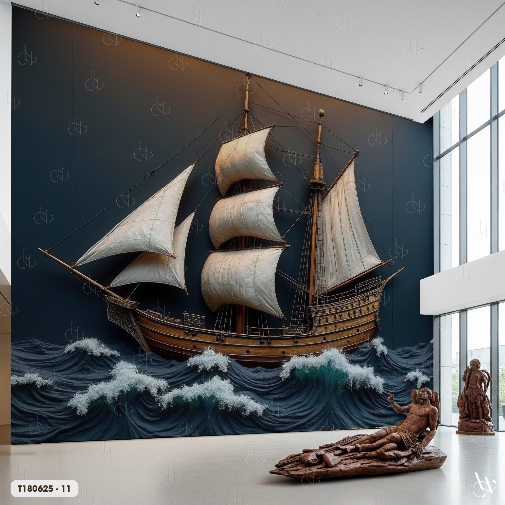  Tranh Dán Tường Thuận Buồm Xuôi Gió  8D 16D - PC030625 