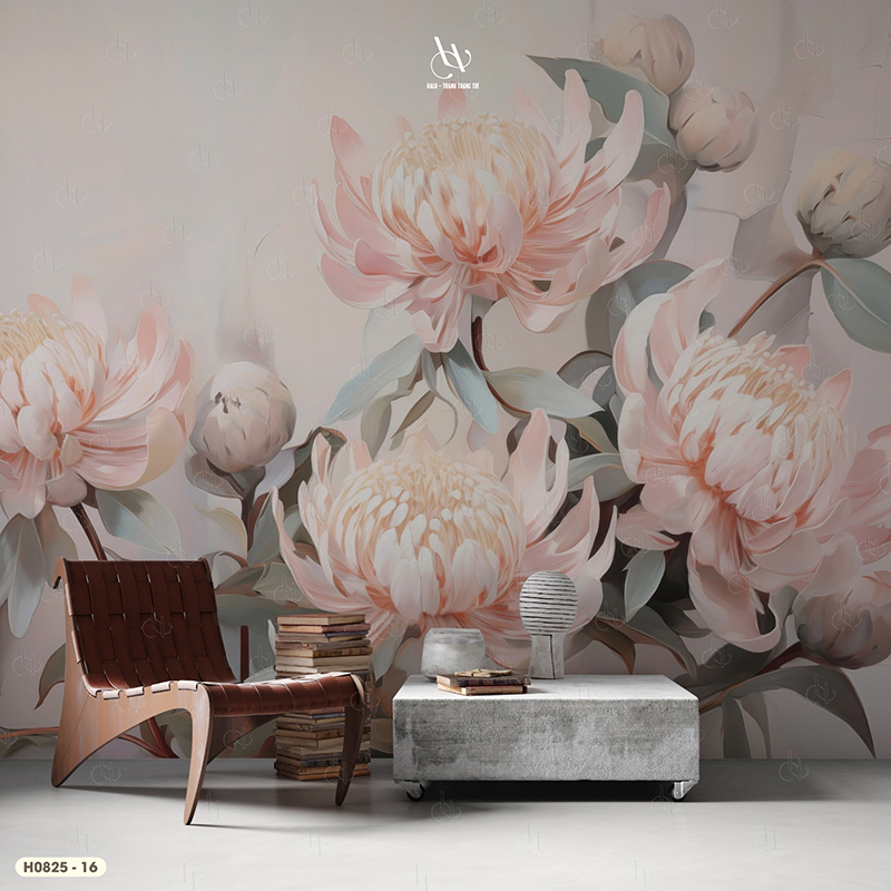  Tranh Dán Tường Hoa 8D 16D - H0825 