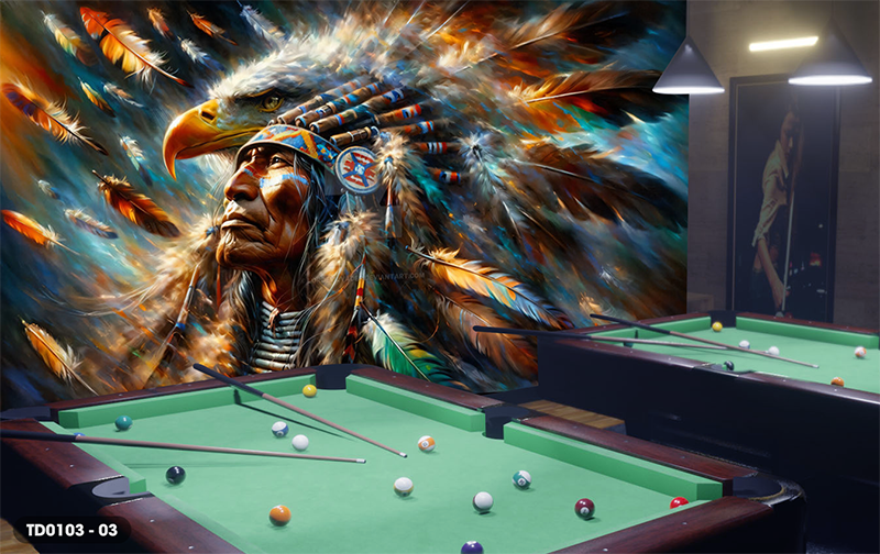  Tranh Dán Tường Thổ Dân 8D 16D - TD0103 