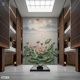  Tranh Dán Tường Hoa Sen 8D 16D - S5925 