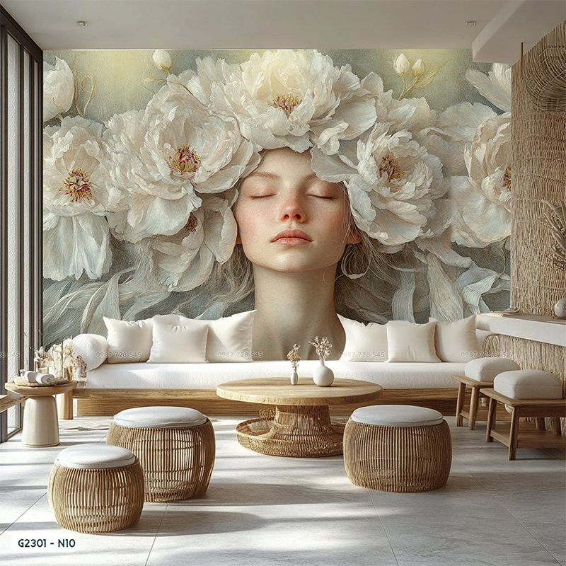  Tranh Dán Tường Vẻ Đẹp Kiêu Sa 8D 16D - G2301 