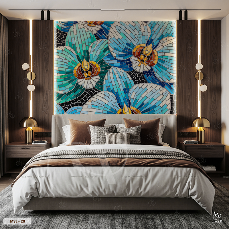  Tranh Dán Tường Hoa Mosalic 8D 16D - MSL 