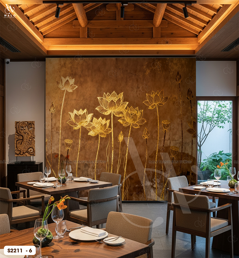  Tranh Dán Tường Hoa Sen 8D 16D - S2211 