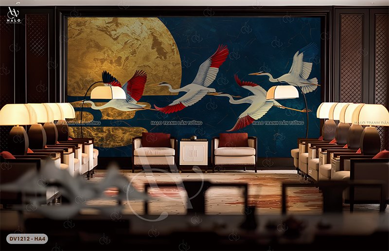  Tranh Dán Tường Hạc Nhật Bản - DV1212 