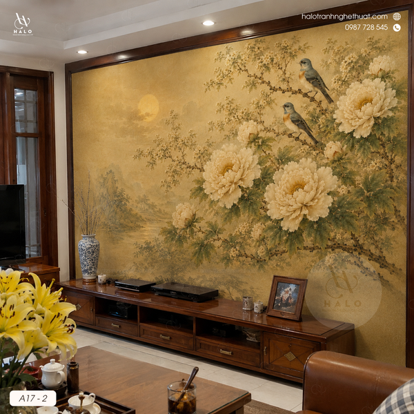  Tranh Dán Tường Hoa - A17 - 2 