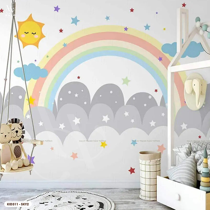  Tranh Dán Tường Bầu Trời Cho Trẻ 8D 16D - KID311 