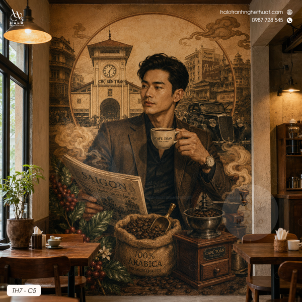  Tranh Dán Tường Quán Cà Phê - TH7 - C5 