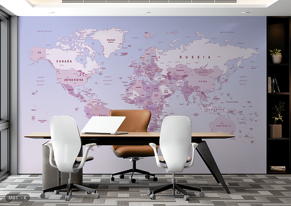  Tranh Dán Tường Bản Đồ 8D 16D - M01 