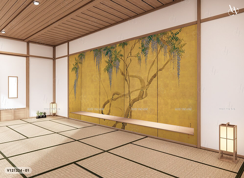  Tranh Dán Tường Nhật Bản Cổ Điển  8D 16D - V121224 