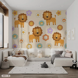  Tranh Dán Tường Tone Vàng Đáng Yêu Cho Trẻ 8D 16D - KID311 