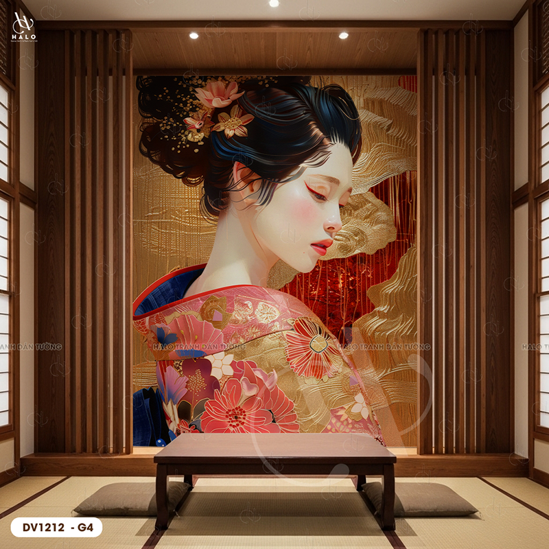  Tranh Dán Tường Geisha Nhật Bản - DV1212 