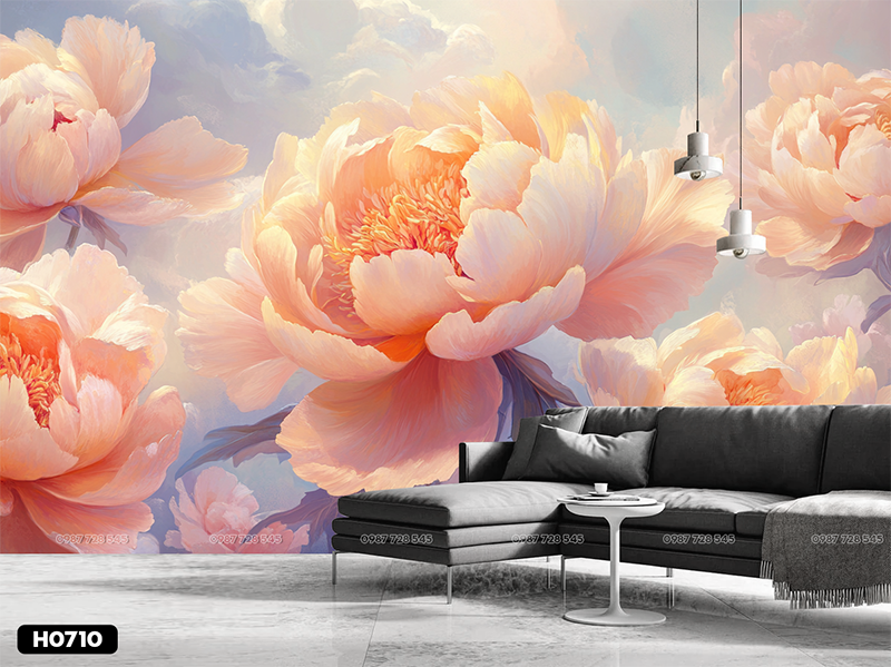  Tranh Dán Tường  Hoa 8D 16D - H0710 