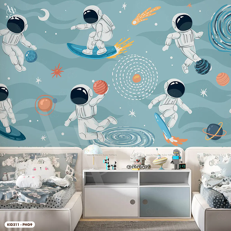  Tranh Dán Tường Phi Hành Gia Cho Trẻ 8D 16D - KID311 