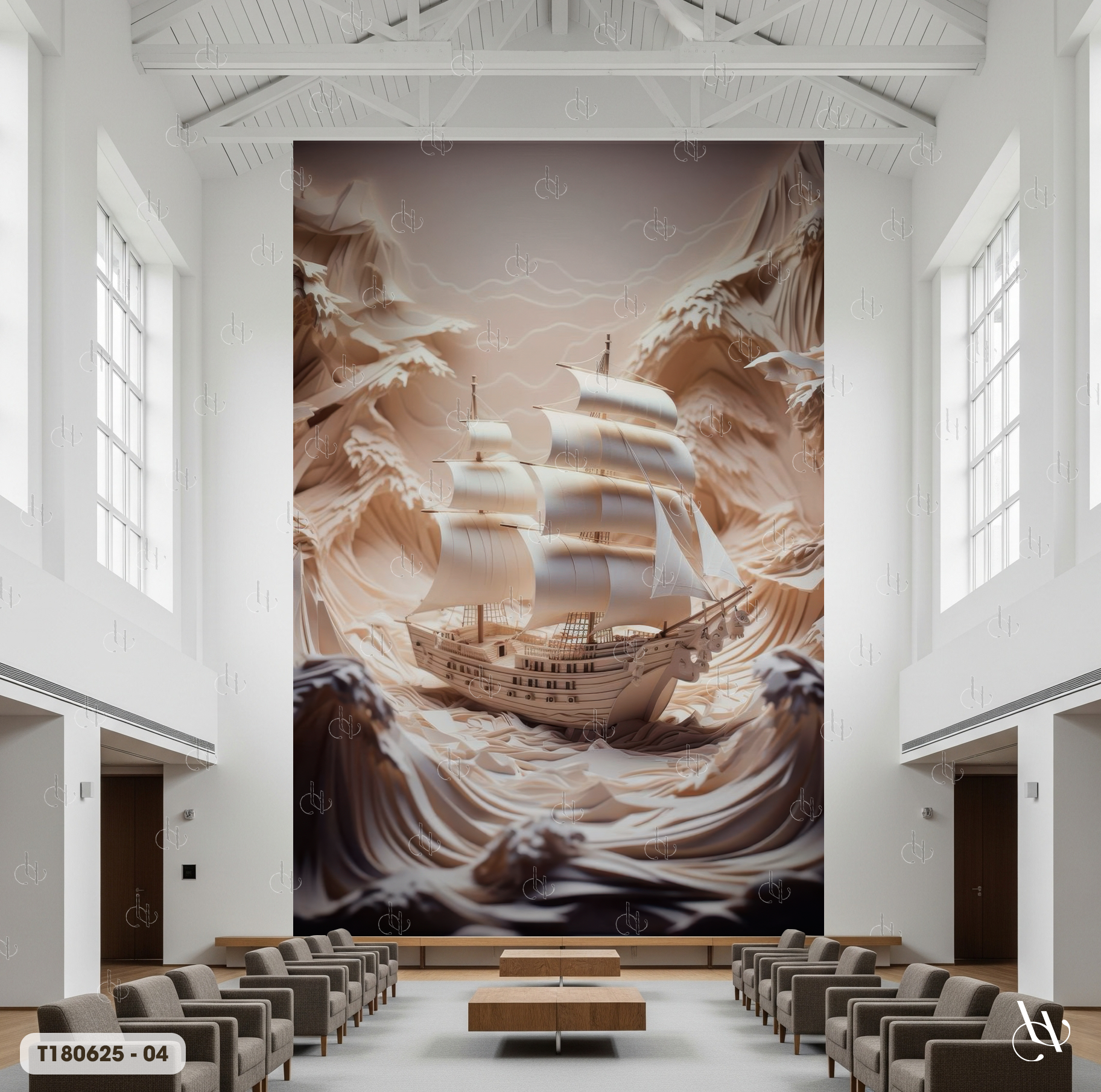  Tranh Dán Tường Thuận Buồm Xuôi Gió  8D 16D - PC030625 