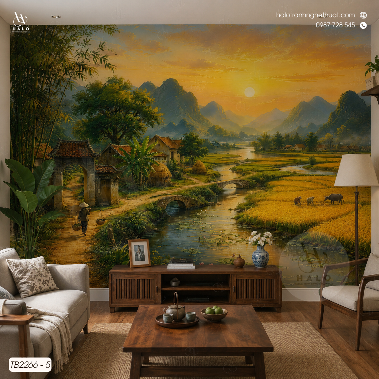  Tranh Dán Tường Đồng Quê - TB2266 - 5 