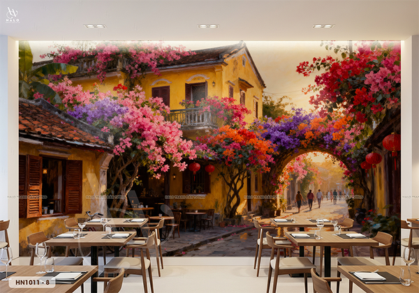  Tranh dán tường Hà Nội phố - HN1011 