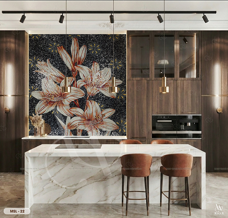  Tranh Dán Tường Hoa Mosalic 8D 16D - MSL 