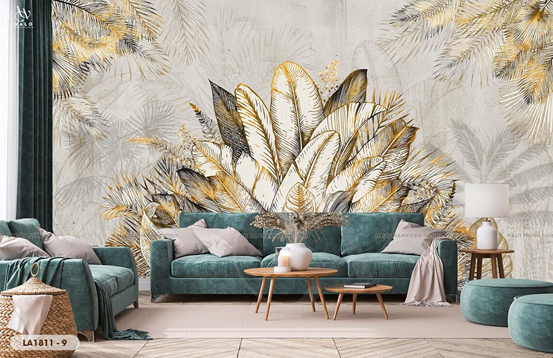  Tranh Dán Tường Lá Tối Giản - LA1811 