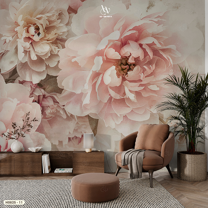  Tranh Dán Tường Hoa 8D 16D - H0825 