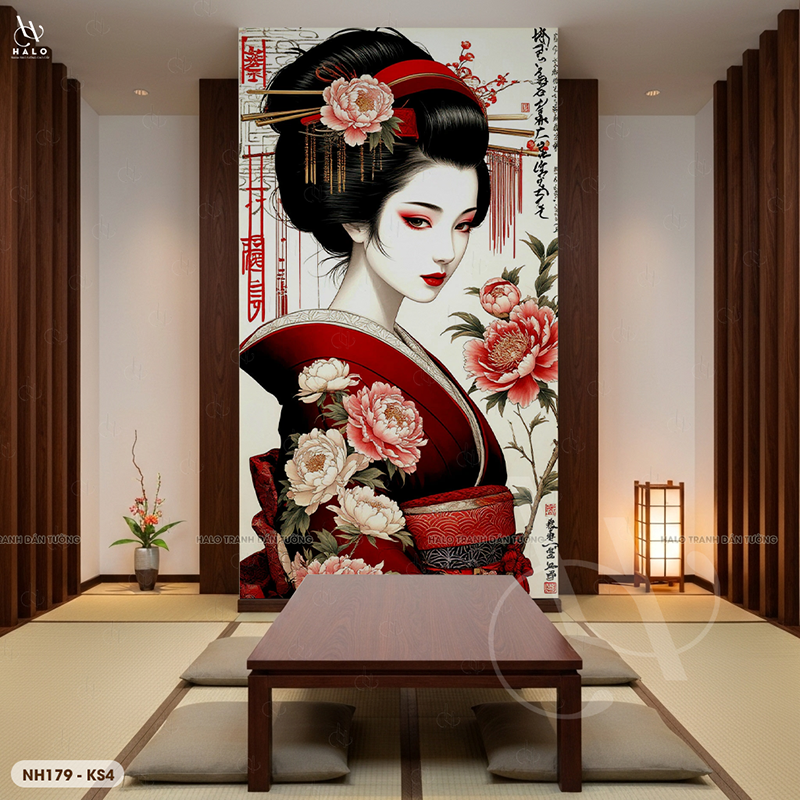  Tranh Dán Tường Nhà Hàng Nhật Bản Cổ Điển - NH179 
