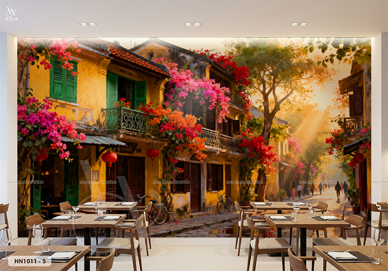  Tranh dán tường Hà Nội phố - HN1011 