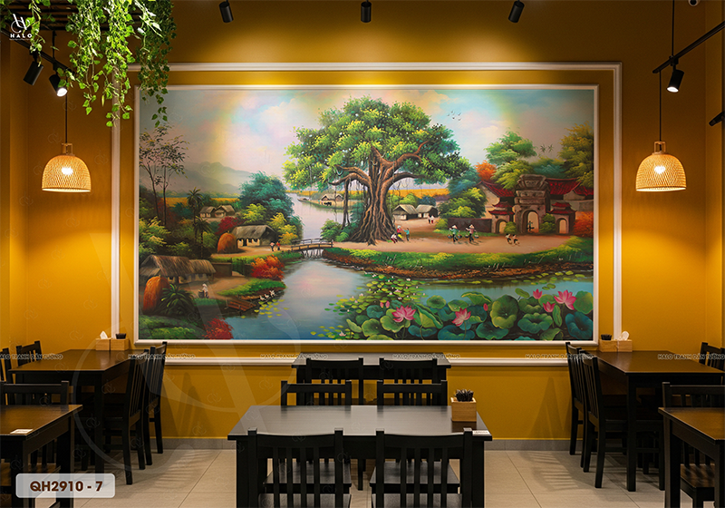  Tranh Dán Tường Phong Cảnh Đồng Quê - QH2910 