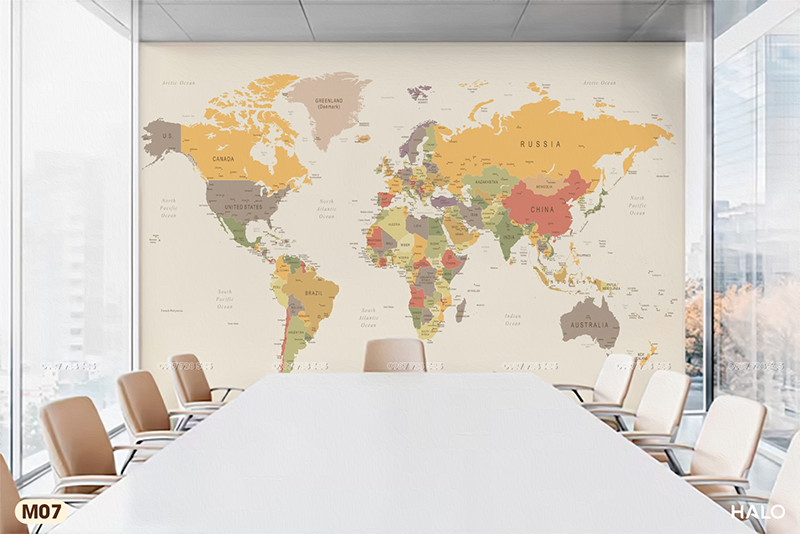  Tranh Dán Tường Bản Đồ 8D 16D - M11 