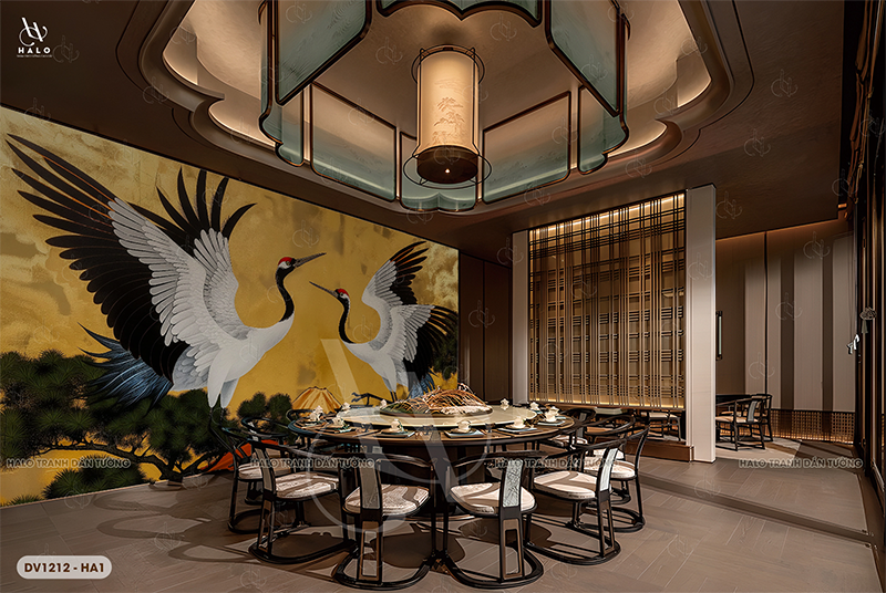  Tranh Dán Tường Hạc Nhật Bản - DV1212 