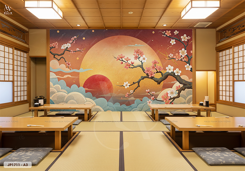  Tranh Dán Tường Mặt Trời Nhật Bản - JP1711 