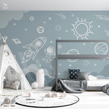  Tranh Dán Tường Phi Hành Gia Cho Trẻ 8D 16D - KID311 