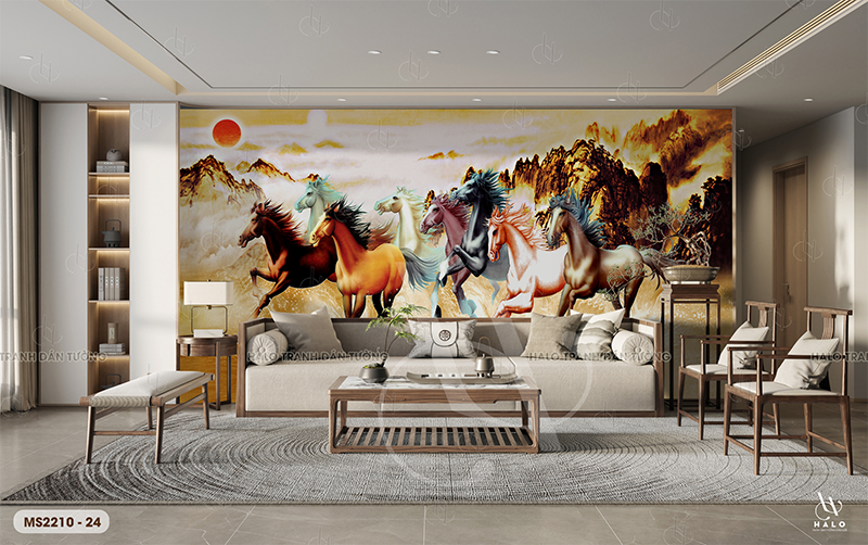  Tranh Dán Tường Mã Đáo 8D 16D - MS2210 