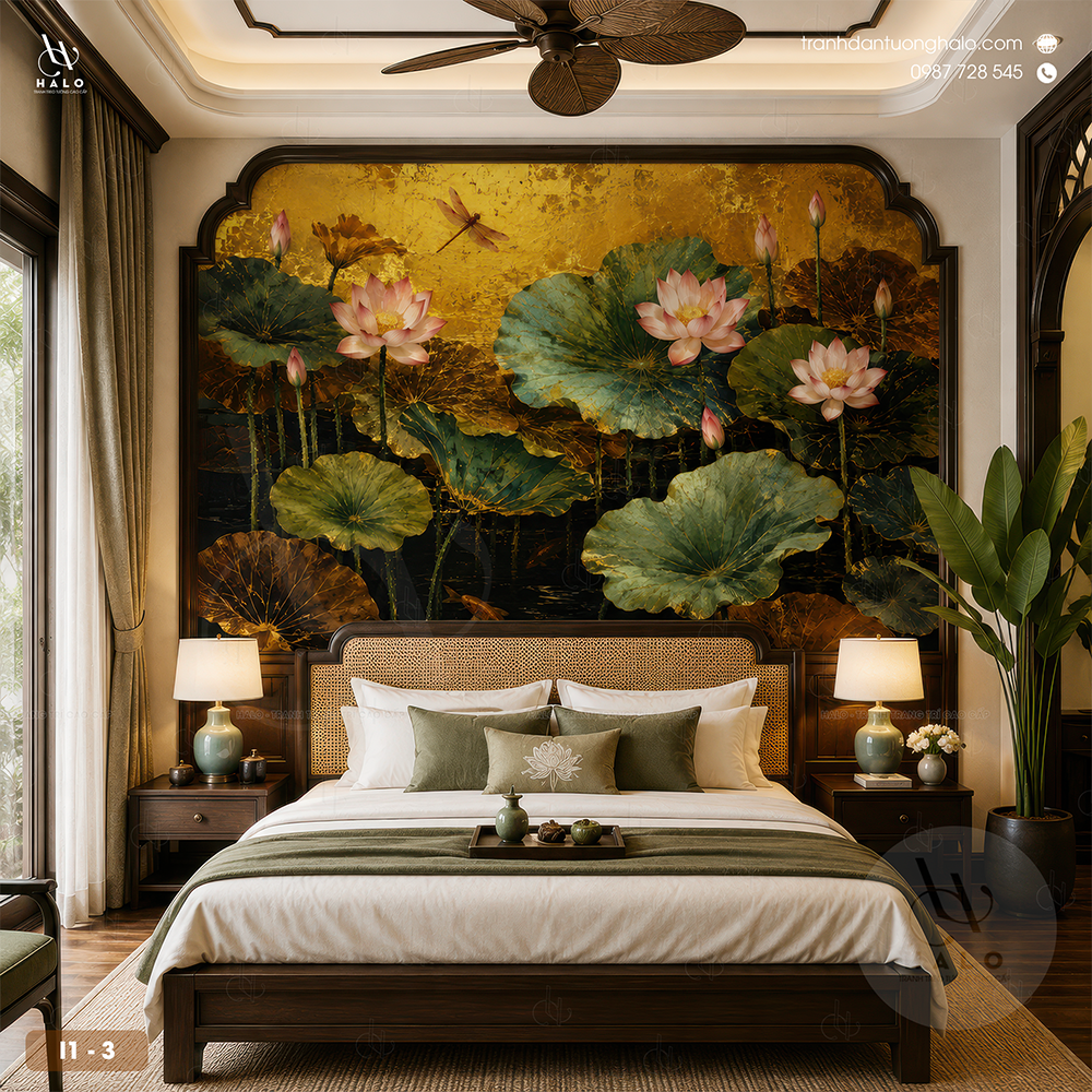  Tranh Dán Tường Hoa Sen - I7 - 3 