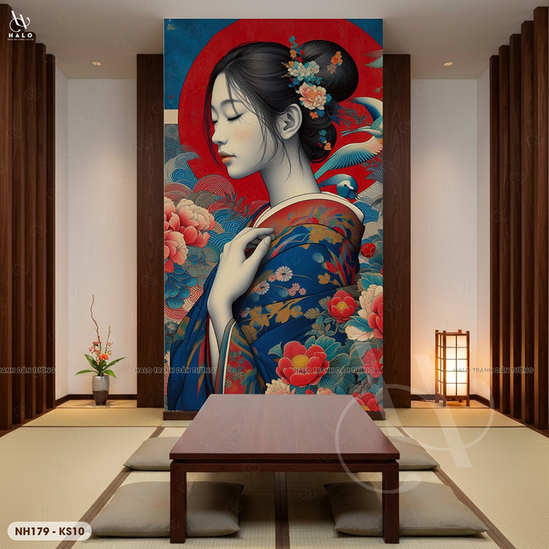  Tranh Dán Tường Nhà Hàng Nhật Bản Cổ Điển - NH179 
