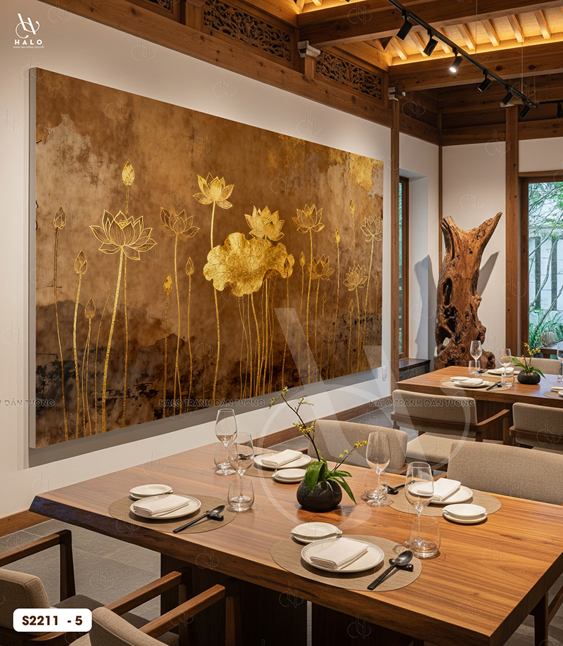  Tranh Dán Tường Hoa Sen 8D 16D - S2211 