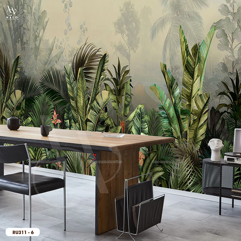  Tranh Dán Tường Rừng Nhiệt Đới 8D 16D - RU311 