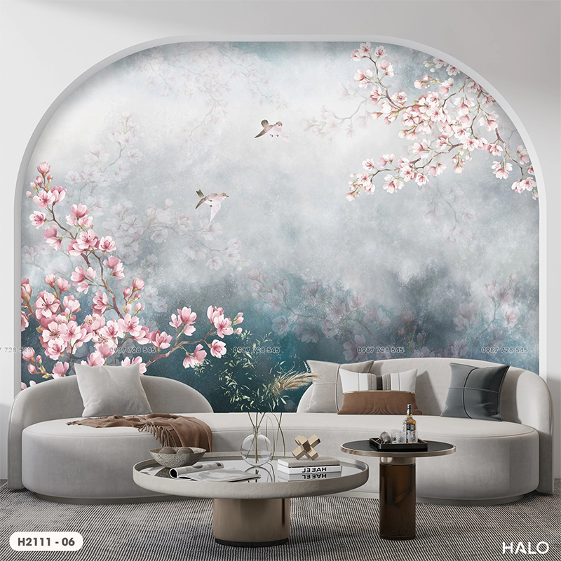  Tranh Dán Tường  Hoa 8D 16D - H211 