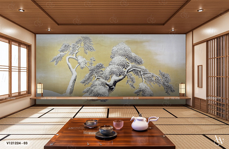  Tranh Dán Tường Nhật Bản Cổ Điển  8D 16D - V121224 