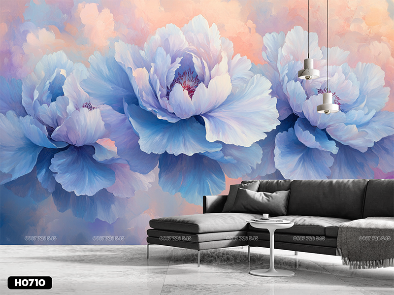  Tranh Dán Tường  Hoa 8D 16D - H0710 