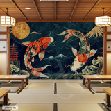  Tranh Dán Tường Sóng Và Hạc Nhật Bản - JP1711 