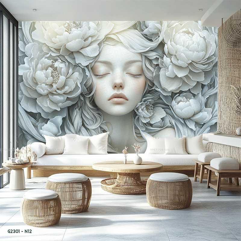  Tranh Dán Tường Vẻ Đẹp Kiêu Sa 8D 16D - G2301 