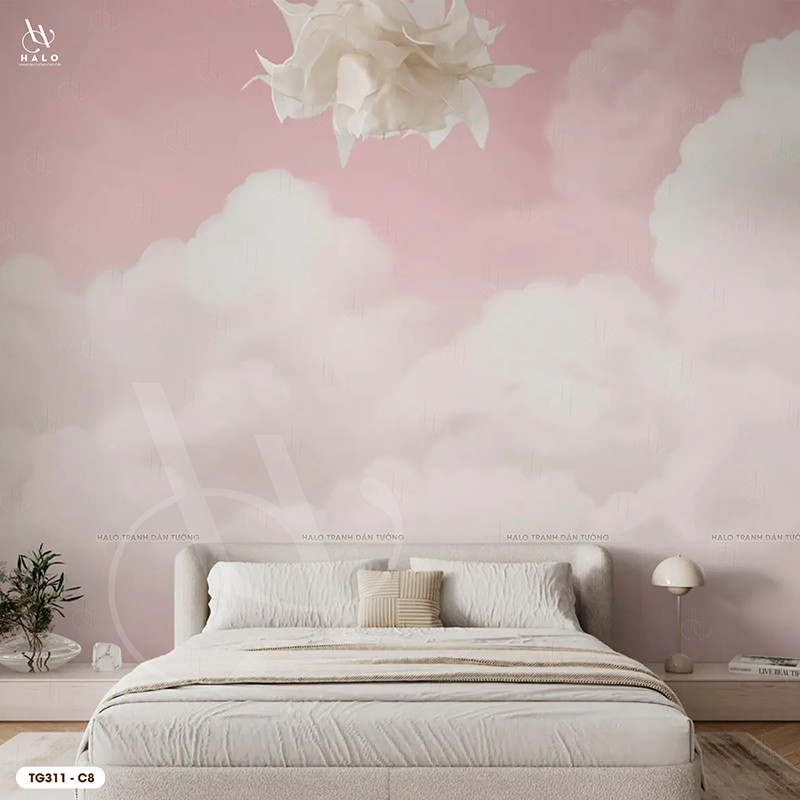  Tranh Dán Tường Bầu Trời Mây Tối Giản 8D 16D - TG311 